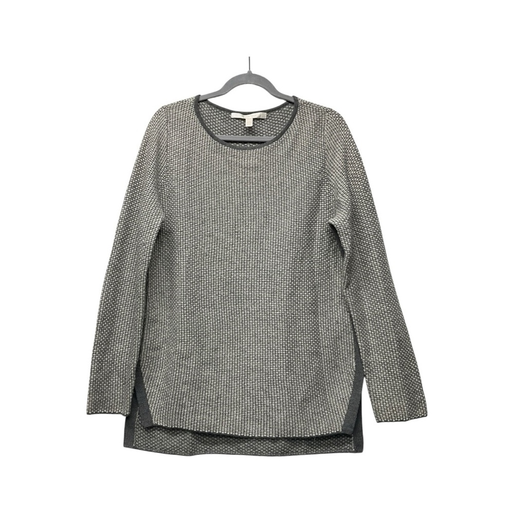 Nordstrom Collection Women’s Medium Cashmere Textured Sweater Gray Luxury Class